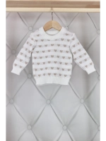 Костюм вязаный детский "Сердечки"