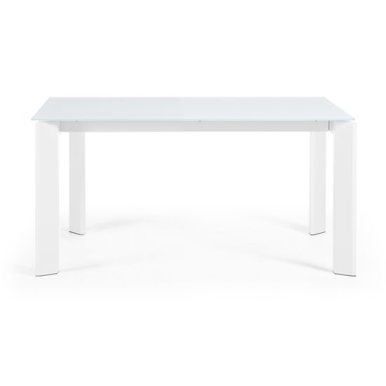 ATTA Стол 160 (220) x90 белое стекло