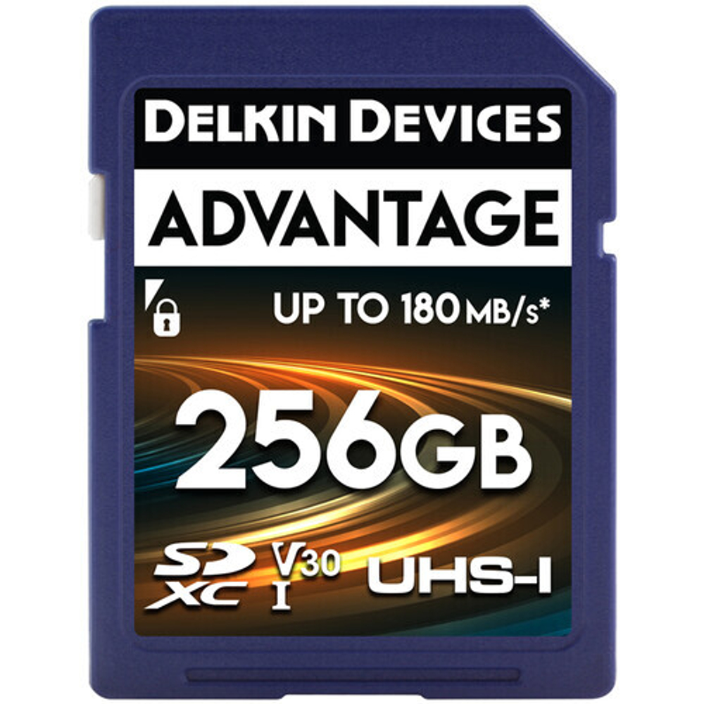 Карта памяти Delkin Devices Advantage SDXC 256GB UHS-I U3 V30, R/W 180/100 МБ/с