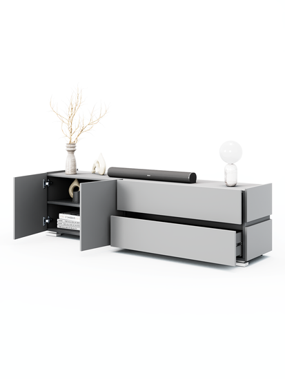 Тумба-ТВ ВЕКТ-2 /1800*500*400/ правая шимо светлый / шимо светлый
