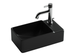 Умывальник подвесной прямоугольный (чаша слева, отверстие под смеситель справа) цвет черный матовый Element 395x220x125мм