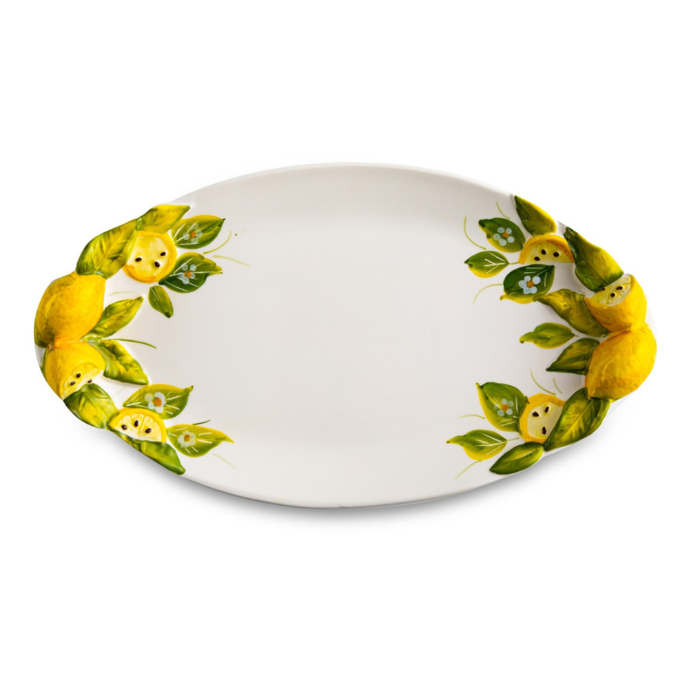 Блюдо овальное 32х20см Edelweiss Лимоны и цветы