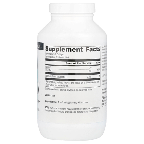 Source Naturals, лецитин, 1200 мг, 200 мягких таблеток