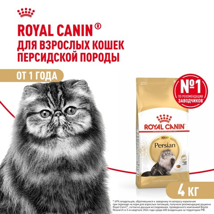 Royal Canin Persian Adult Персиан Эдалт Корм сухой для взрослых кошек породы персидская от 12 месяцев 4кг
