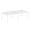 Metal System Рабочая станция на 4 места на П-образном м/к БП.СМ-4.3 Белый/Металл Белый 2800*1475*750