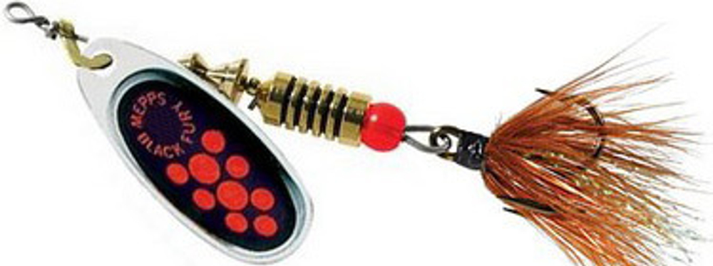 Блесна вращающаяся Mepps BLACK FURY MOUCHE, 1, SILVER/Orange