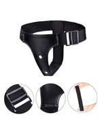 Женский страпон с 3 насадками и вибрацией (Цвет: телесный с черным)