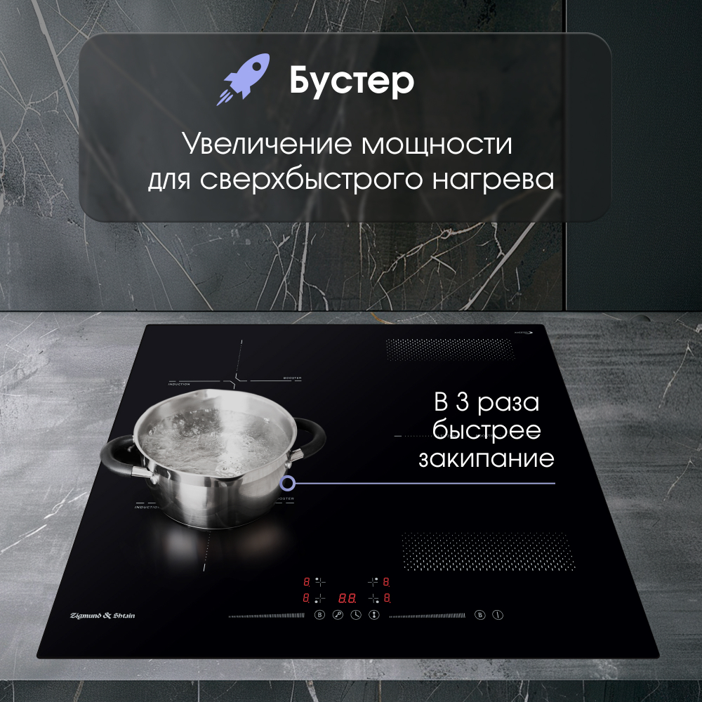 Стеклокерамическая варочная панель Zigmund & Shtain CI 61.6 B