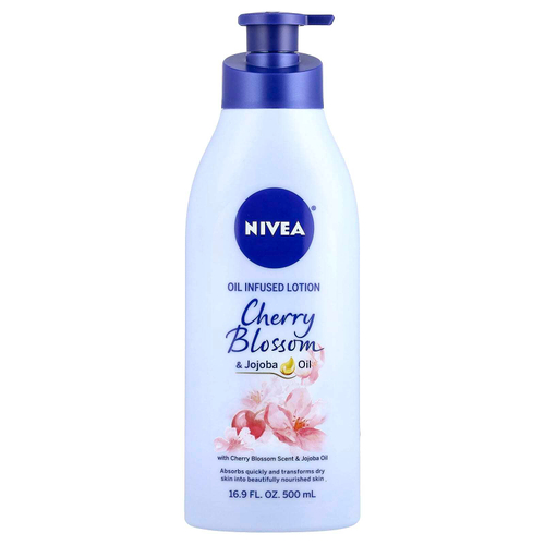 Nivea, Oil Infused Lotion, масло цветков вишни и жожоба, 500 мл (16,9 жидк. унц.)