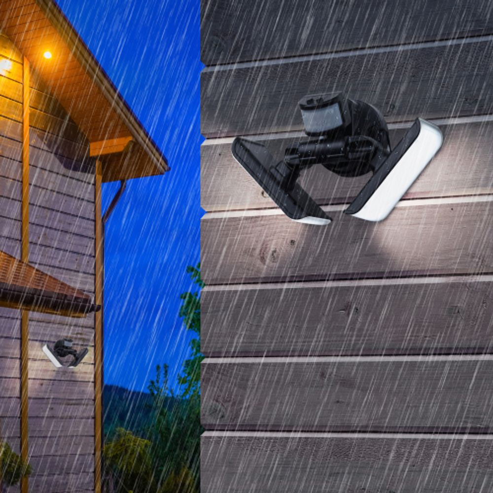 Светильник уличный ЭРА ERAFS020-42 настенный с двумя световыми панелями c выносной солнечной батареей | Садовые фасадные светильники