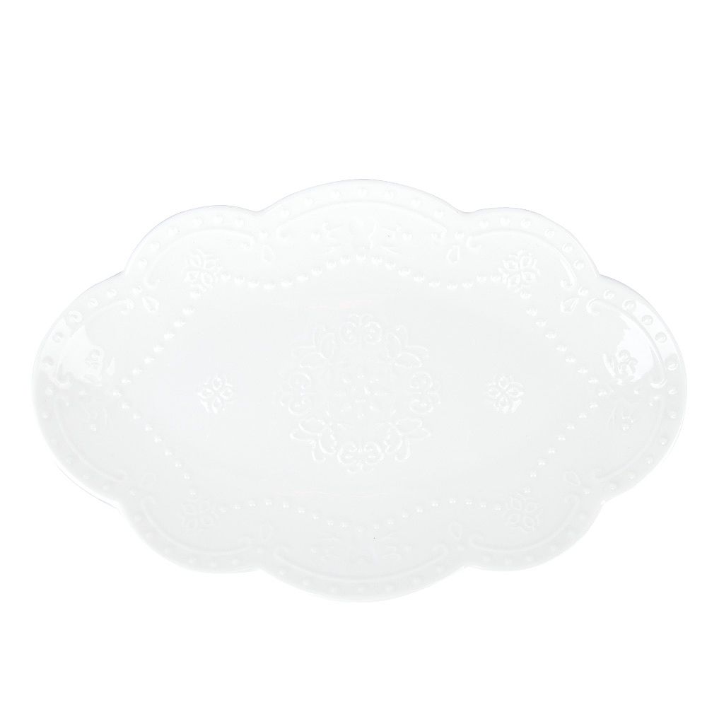 Блюдо " " 24х15,5х2см (min12) (фарфор) (транспортная упаковка)