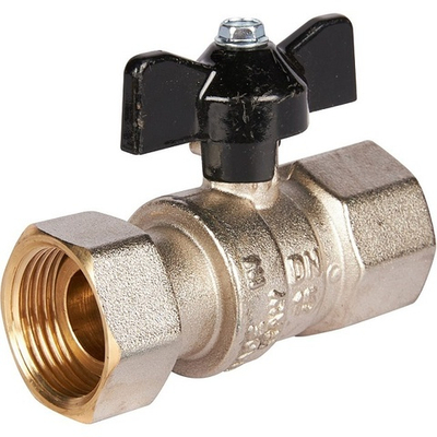 Кран шаровой с накидной гайкой STOUT 3/4"x3/4" ВР/накидная гайка (бабочка)