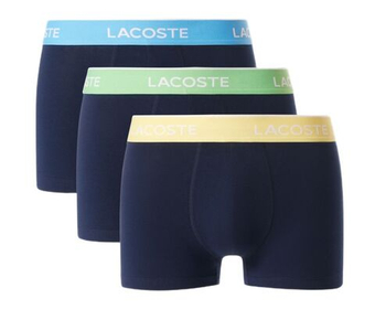 Мужские спортивные боксеры Lacoste Stretch Cotton Trunks 3P - black