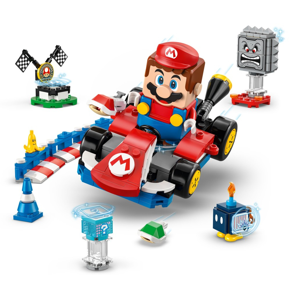 Конструктор LEGO Super Mario Mario Kart 72043 интерактивная фигурка Марио и стандартный карт — фото 19