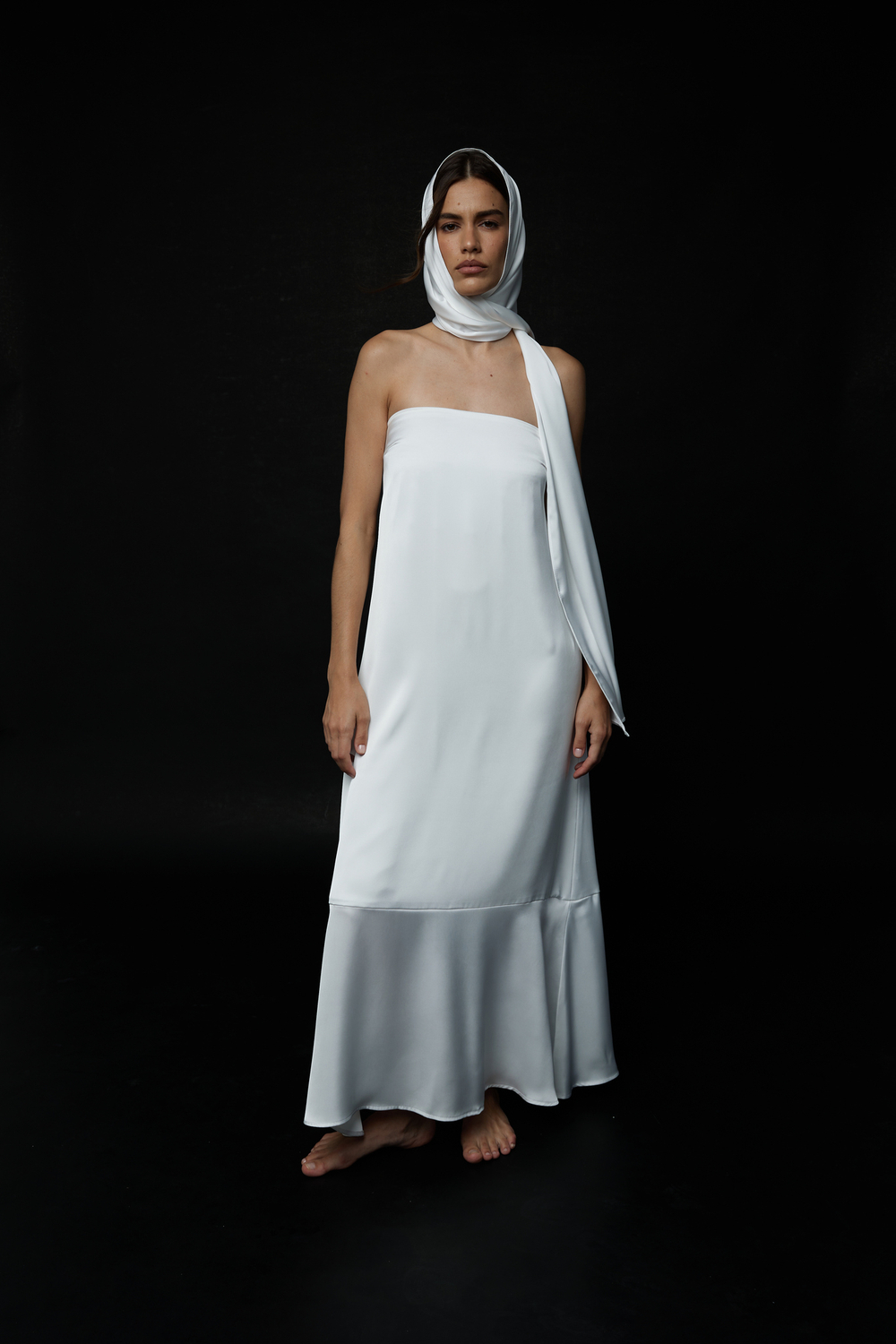 Шелковое Платье Aegean Goddess Pearl