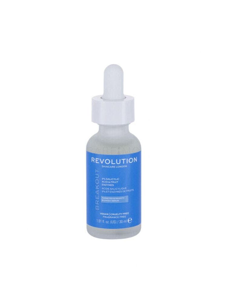 Сыворотки, ампулы и масла Revolution Skincare Breakout 2% Salicylic Acid &amp; Fruit Enzyme Serum 30 ml gesichtsserum für Frauen