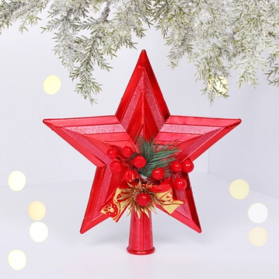 Звезда на ёлку 19*21см «Сюрприз», Красный