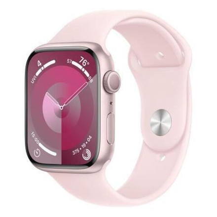 Apple Watch Series 9, 41 мм корпус из алюминия цвета «Pink», силиконовый спортивный ремешок «Light Pink»