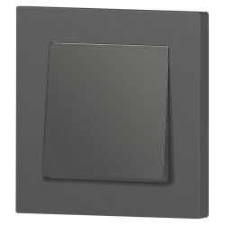 Переключатель Intro Accent 6-103-07 10А-250В IP20 СУ AL/CU графит