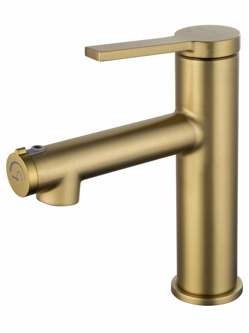 Смеситель для раковины с функцией полоскания WONZON & WOGHAND, Брашированное золото (WW-H1017-BG)