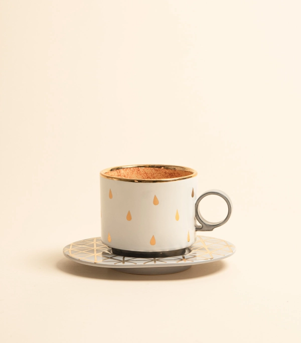 Чайная пара — Золотая серия, белый и серый | Мария Кеслер