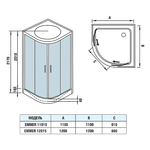 Душевая кабина WeltWasser WW500 EMMER 11015-2 110х110