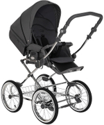 Детская коляска Roan Bass Next Classic d14 3 в 1 с автокреслом Avionaut Silver Black RCL253/1 Steel Grey