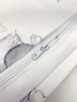 Наволочка комплект 2шт поплин Сказка "Кролики" 40х40 см на молнии