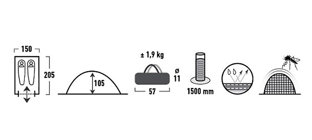 Палатка High Peak Monodome PU [10159]