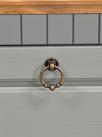 Скамья в прихожую Неаполь 93х50х39 см из массива сосны, деревянная обувница, эвкалипт антик