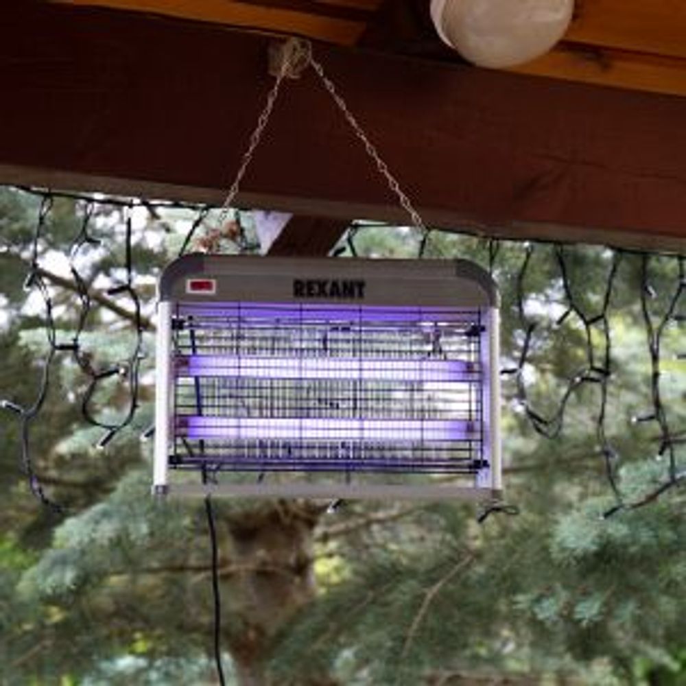 Антимоскитная инсектицидная лампа S 80м², 2х10Вт, 220В REXANT