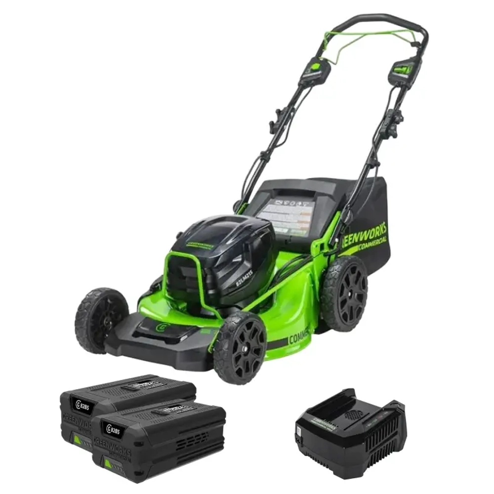 Аккумуляторная газонокосилка Greenworks GC82HPLM512K5 (2 x 5 Ач, ЗУ) 2518907U2B
