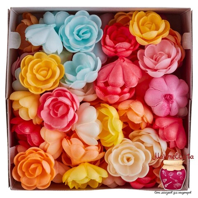 Вафельные РОЗЫ малые сложные, МИКС, 5 шт.