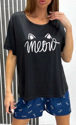 Пижама жен.б/в шорты+футб мультик (велик) 10029