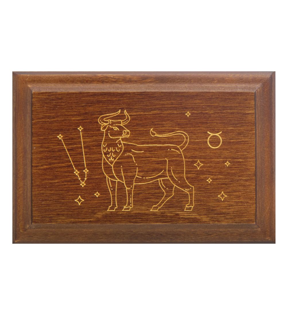 GAEM Art JW-12/12 Шкатулка деревянная «Знак Зодиака - Телец»