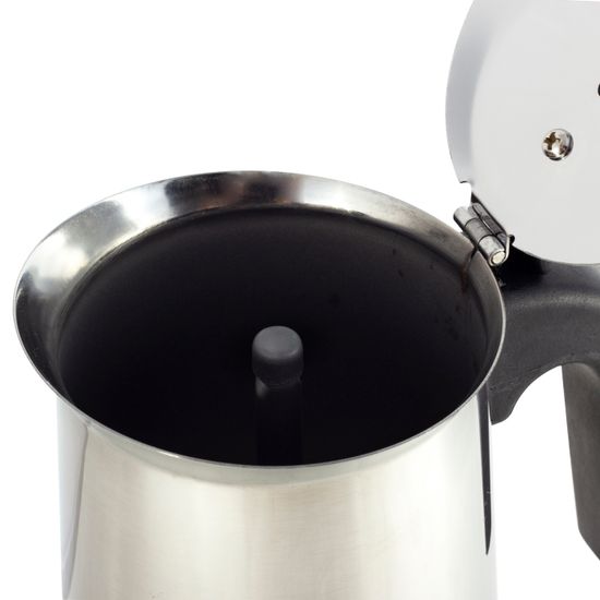 Кофеварка гейзерная 650 мл. 12 порций Kamille KM 0553 из нержавеющей стали