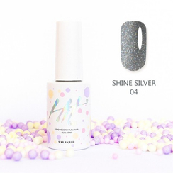 Гель-лак ТМ "HIT gel" №04 Shine Silver, 9 мл