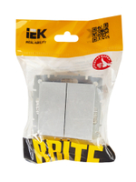 BRITE Выключатель жалюзи 10А ВС10-1-5-БрА алюминий IEK