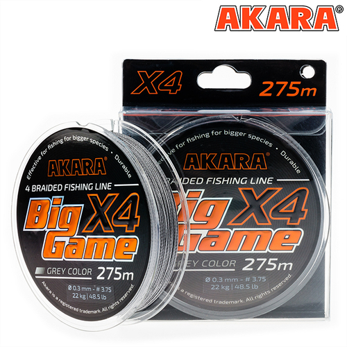 Шнур Akara Big Game Gray 275 м 0,35