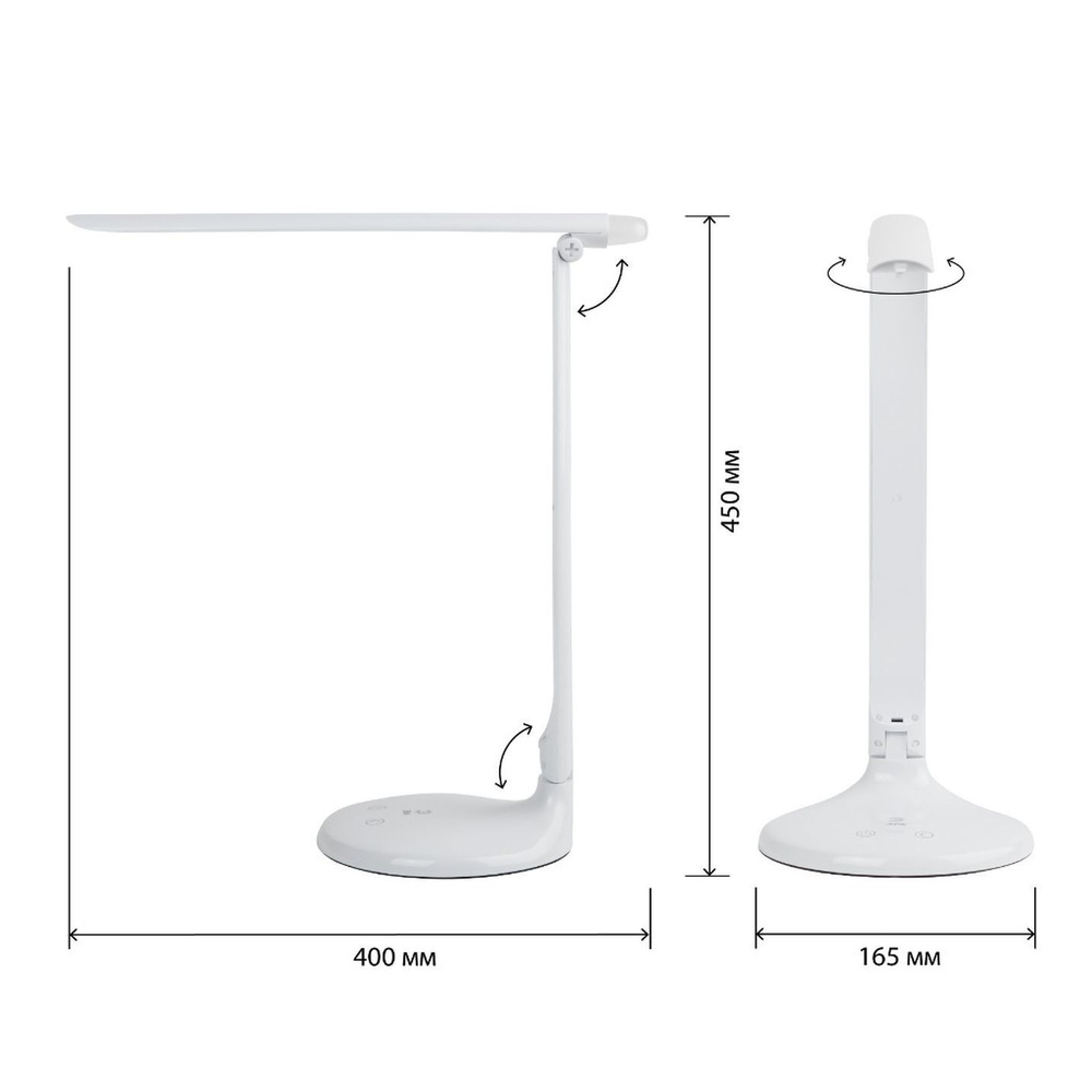 Светильник настольный LED, 10 Вт, белый, Эра, NLED-482-10W-W, 30х180, Б0041086