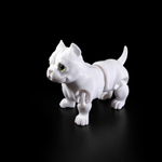 Подвижный американский бульдог, игрушка антистресс, белый