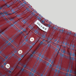 Plaid Boxer Shorts Wine
