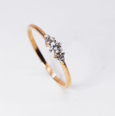 Кольцо с бриллиантами огранки «Круг»