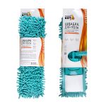 Швабра для пола (рамка 39.5*9см, насадка 44*14см), плоская, насадка из микрофибры, Рыжий кот MopM4, 54271