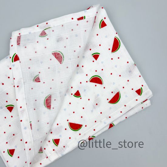 Пеленка муслиновая "Арбузики" 80х90