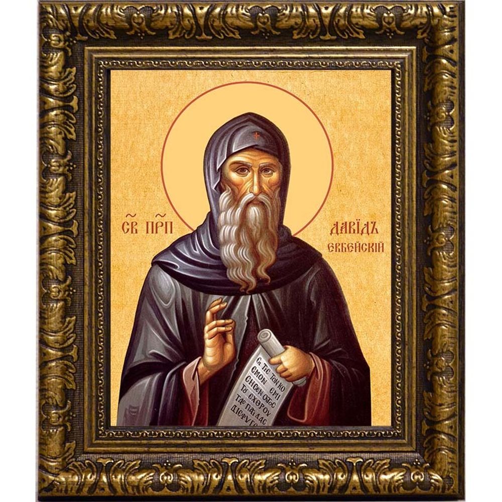 Давид Эвбейский игумен, преподобный. Икона на холсте.