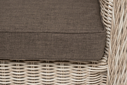 "Гляссе" диван трехместный из искусственного ротанга, цвет бежевый