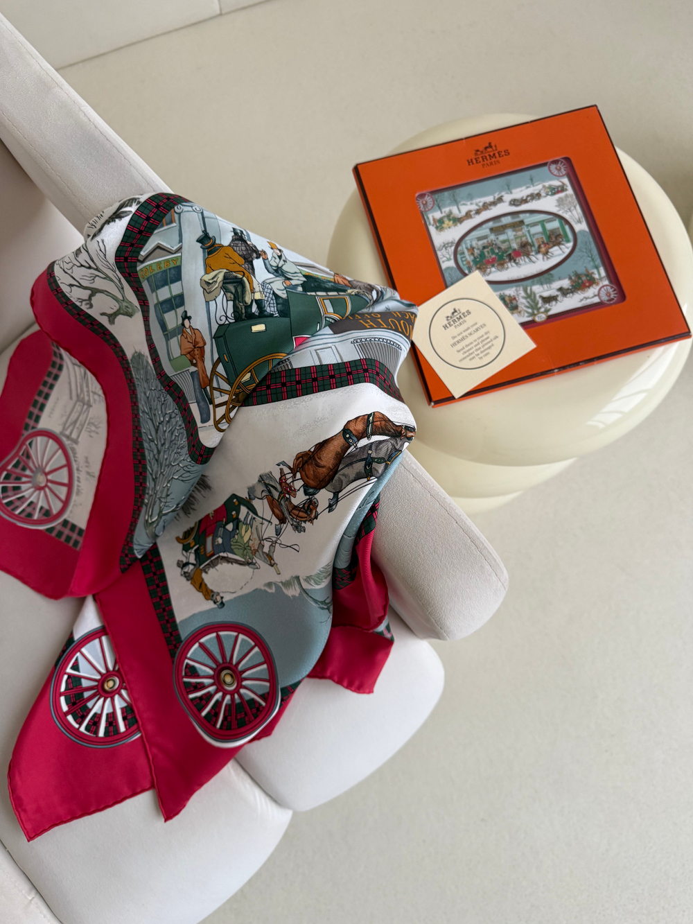 Платок Hermes «L'Hiver En Poste»