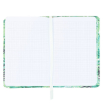 Записная книжка Basir на резинке, формат А6, серия "Папоротник", переплет 7БЦ, 16*11 см, 80 листов, 3 цвета ассорти