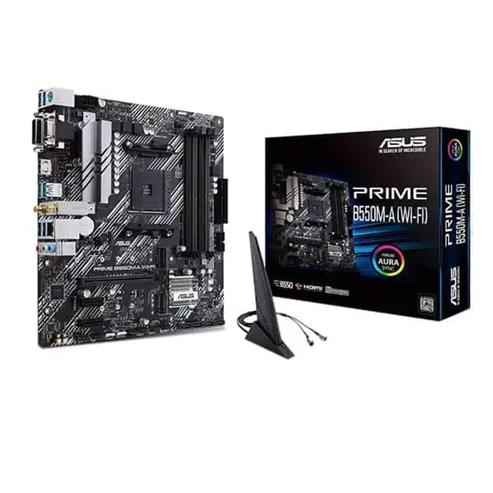 Материнская плата ASUS PRIME B550M-A AM4 4xDDR4 4xSATA3 RAID 2xM.2 DVI-D D-Sub HDMI mATX (PRIME B550M-A)